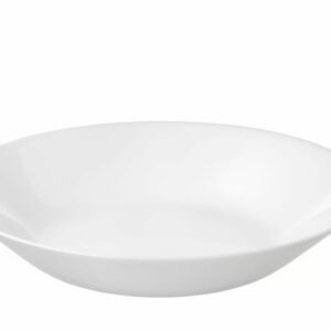 L'ASSIETTE CREUSE BLANCHE 15 cm est un bol blanc simple et rond avec un large bord, présenté sur un fond blanc uni.