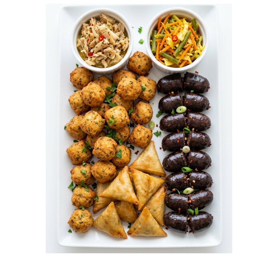 GRAND ASSORTIMENT D'ENTRÉES ANTILLAISES